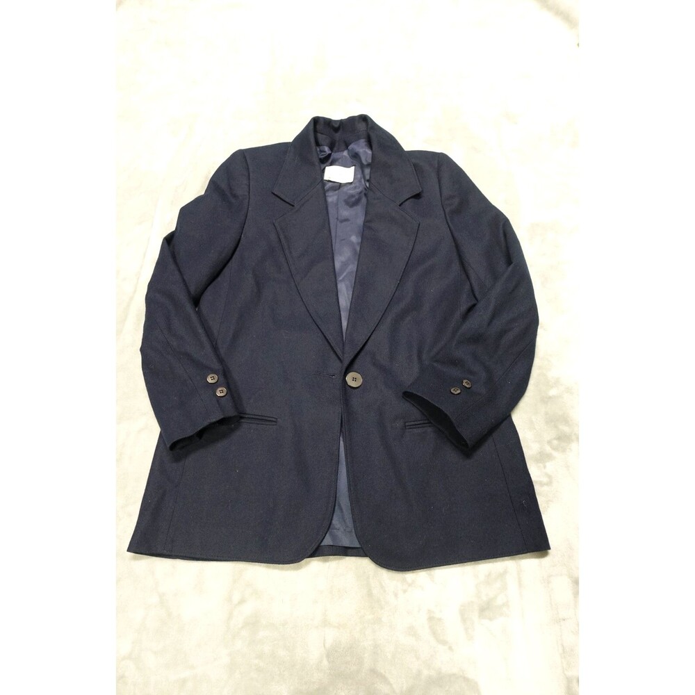 Pendleton Vintage Women's Size 6 Wool Button Navy Single Breasted Blazer Jacket